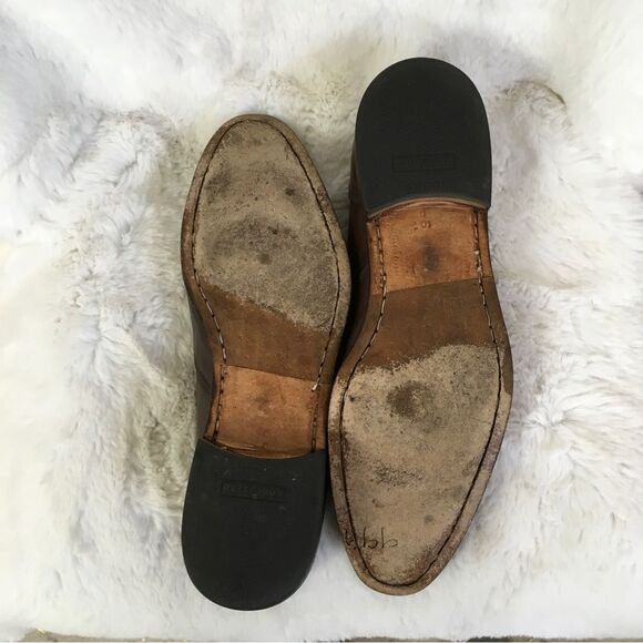 Salvatore Ferragamo Almond Toe Leather Braided Tassel Slip-On Loafer Brown 10.5 main image 8